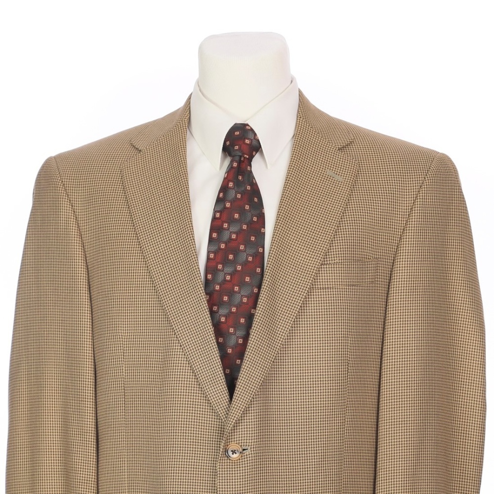 Hart Schaffner Marx Houndstooth Wool Sport Coat 42